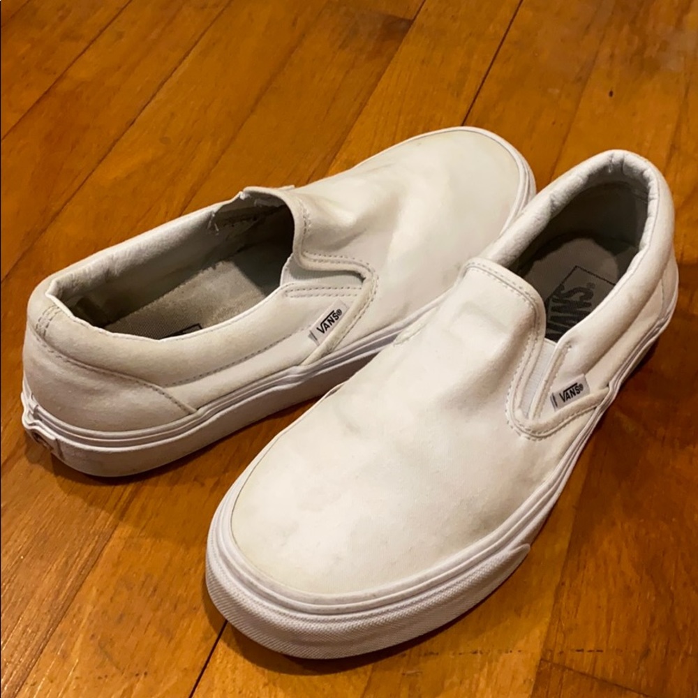 White Slip on Vans